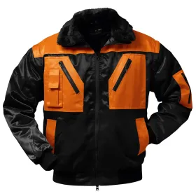Classik-Pilotenjacken 4in1 &quot;OSLO&quot; schwarz/orange XL