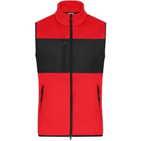 Fleeceweste &quot;JN1310&quot; red/black, 3XL