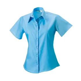 Damenbluse kurzarm 120g/m² L, sky