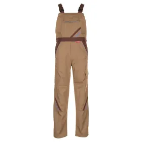 Latzhose &quot;HIGHLINE&quot; 285g/m² Canvas-Besatz 52, khaki/braun