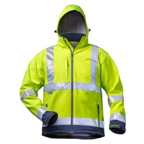 Warnschutz-Softshelljacke &quot;LIAM&quot; mit Kapuzegelb M