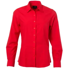 Damen Langarm Bluse &quot;JN677&quot; M, tomato