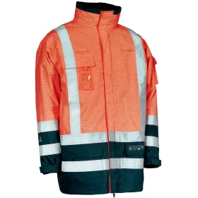 Multinorm Regenjacke &quot;086151R&quot; SecureTech Multinorm warnorange/marine, 3XL