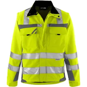 2in1 Warnschutz Softshelljacke gelb/grau, L