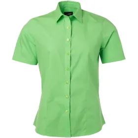 Damen Kurzarm Bluse &quot;JN679&quot; lime-green, L