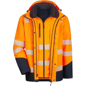 Warnschutz Winterjacke 6-in-1 &quot;MOTION TEX VIZ PLUS&quot; orange/marine, XL