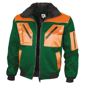 Pilotenjacke 4in1 mehrfarbig grün/orange, XL