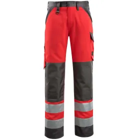Warnschutz Hose &quot;MAITLAND&quot; Safe Light 82C58 (EU 58), rot/dunkelanthrazit