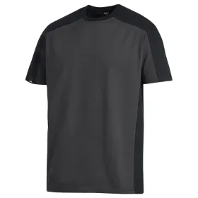 T-Shirt zweifarbig "MARC" L, anthrazit/schwarz