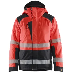 Warnschutz Winterjacke Kl. 3 &quot;4455&quot; rot/schwarz, XXL