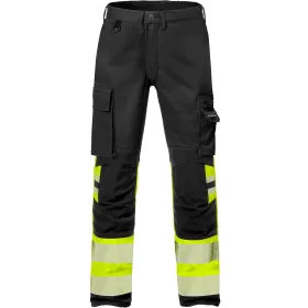 Damen Warnschutz Stretch Bundhose &quot;2708 PLU&quot; Stiby Kl. 1 gelb/schwarz, R44
