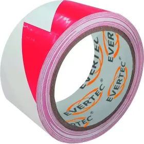 Bodenmarkierungs- und Warnband / 500mm Breite x 25m Länge weiß/rot