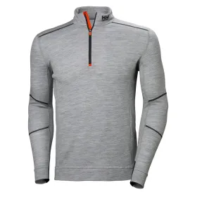 Langarm-Shirt &quot;LIFA MERINO&quot; Halfzip grau-melange, M