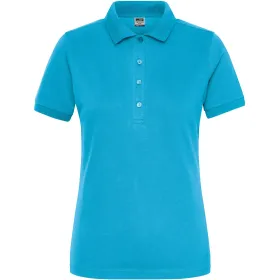 Damen Bio Stretch Polo-Shirt &quot;JN1805&quot; UV-Schutz XXL, turquoise