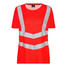Damen Warnschutz T-Shirt &quot;9542-182&quot; Safety Kl. 2 Rot, L