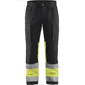 Warnschutz-Stretch-Bundhose "1551" schwarz/gelb, C50