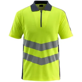 Warnschutz Polo-Shirt "MURTON" Safe Supreme UV-Schutz XXL, gelb/schwarzblau