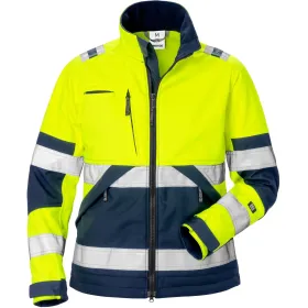 Damen Warnschutz Softshelljacke &quot;4183 WYH&quot; gelb/marine, M