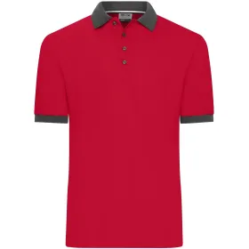 Polo-Shirt &quot;JN1304&quot; red/anthracite-melange, XXL
