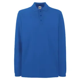 Langarm Polo-Shirt "F541N" Premium L, royal blue