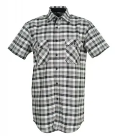 Baumwollhemd kurzarm "COUNTRY" 160g/m² schwarz, 41/42