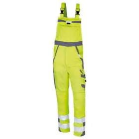 Warnschutz Latzhose &quot;WALH2&quot; gelb/grau, 52