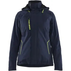 Damen Stretch Winterjacke &quot;4408&quot; S, dunkelmarine/gelb