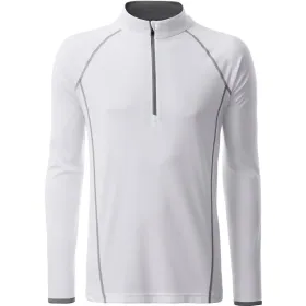 Funktionsshirt Langarm &quot;JN498&quot; M, white/silver
