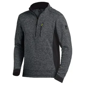 Strick-Fleece-Troyer "PATRICK" L, anthrazit/schwarz