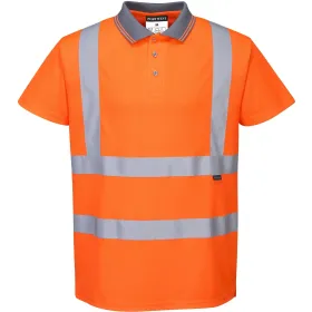Warnschutz Polo-Shirt "RT22" Bahn orange 3XL