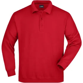 Polo Sweatshirt Heavy &quot;JN041&quot; red, M