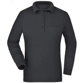 Damen Langarm Poloshirt &quot;JN865&quot; XXL, carbon