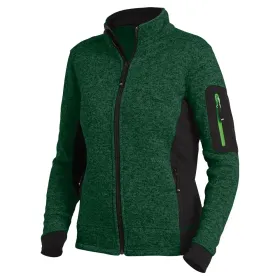 Damen Strick Fleecejacke &quot;MARIEKE&quot; M, grün/schwarz