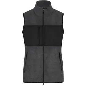 Damen Fleeceweste &quot;JN1309&quot; dark-melange/black, XS