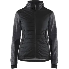 Damen Hybridjacke &quot;5931&quot; L, dunkelgrau/schwarz