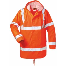 Warnschutz PU-Stretch-Regenjacke  L, Orange