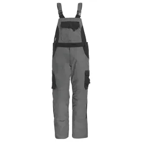 Premium Latzhose ECKHARD &quot;Twill 300&quot; grau/schwarz, 52