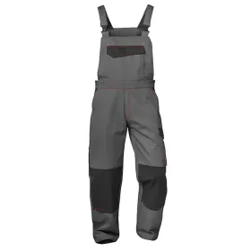 Latzhose Twill &quot;BEVEREN / ANDERLECHT / ZULTE&quot;   48, grau/schwarz