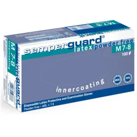 Latex Einweghandschuhe puderfrei SEMPERGUARD® | 100er Box L