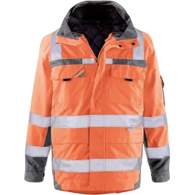 Winter Warnschutzparka 3in1 L, orange/grau