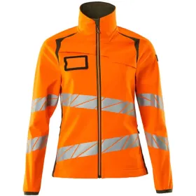 Damen Warnschutz Softhelljacke &quot;ACCELERATE SAFE&quot; orange/moosgrün, S