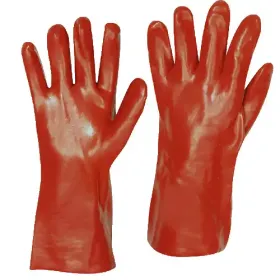 PVC-Universal-Arbeitshandschuhe rotbraun - 35cm 