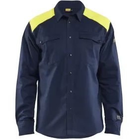 Multinorm Arbeitshemd &quot;3238&quot; marine/gelb 6XL