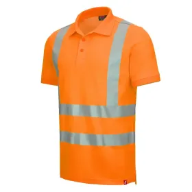 Warnschutz Polo-Shirt Kl. 2 &quot;MOTION TEX VIZ&quot; UV-Schutz Orange, XL