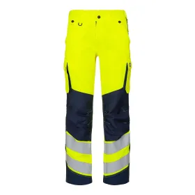 Damen Warnschutz Bundhose &quot;2543-319&quot; Safety Kl. 2 gelb/marine, 38