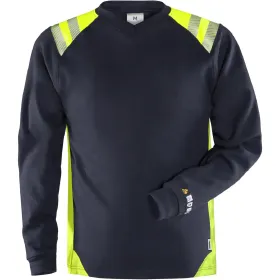 Multinorm Langarmshirt &quot;7360 TFL&quot; Flamestat marine/gelb XL