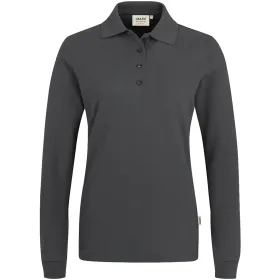 Damen-Langarm-Poloshirt &quot;PERFORMANCE&quot; 215 anthrazit, S