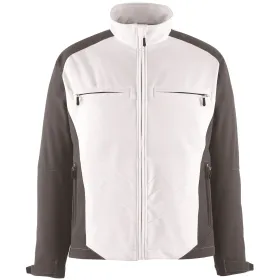 Softshelljacke &quot;DRESDEN&quot; Unique Zweifarbig weiß/anthrazit, L