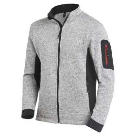 Strick Fleecejacke "CHRISTOPH" L, grau/schwarz