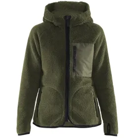 Damen Faserpelz-Kapuzenjacke &quot;4727&quot; S, herbstgrün